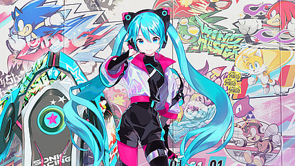 Hatsune Miku (Saki Fujita) shows off her racing gear in Sonic Racing: CrossWorlds (2025), SEGA
