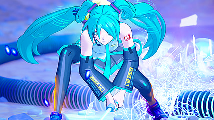 Hatsune Miku (N/A) cuts down an opponent in Fortnite (2017), Epic Games