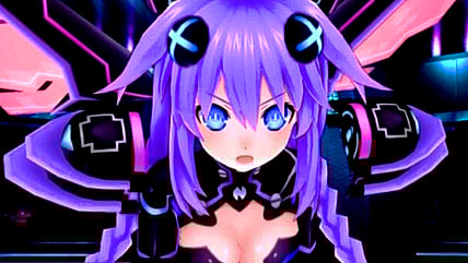 Neptune (Rie Tanaka) refuses to fall before her fellow CPUs in Hyperdimension Neptunia Re;Birth 3: V Generation (2015), Compile Heart/Idea Factory
