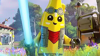 Peely (N/A) prepares to embrace his Jedi destiny in LEGO Fortnite (2023), Epic Games
