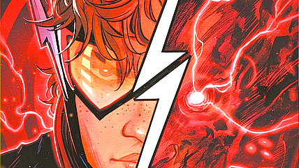 Wally West comes face-to-rade with Eobard Thawne on Nick Robles' cover to Absolute Flash Vol. 1 #11 (2026), DC