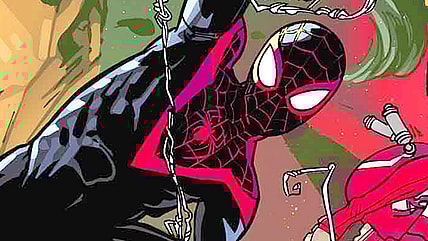 Miles Morales leads his fellow Web Warriors on Giuseppe Camuncoli's cover to Amazing Spider-Man: Spider-Versity Vol. 1 #1 (2026), Marvel Comics