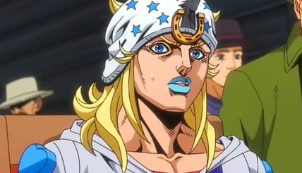 Johnny Joestar (Shogo Sakata) steels himself to join the titular race in JoJo Bizarre Adventure Part 7: Steel Ball Run (2026), David Productions