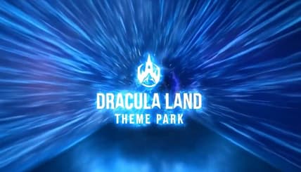 Working logo for Dracula Land, or so we hope in Dracula Land Theme Park | Six Lands of Adventure Awaken via Dracula Land on YouTube