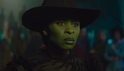 Elphaba (Cynthia Erivo) dons her signature hat in Wicked (2024)