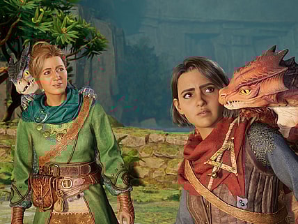 Mio and Zoe with Dragons in Split Fiction (2025), Hazelight Studios, Screenshot via Steam