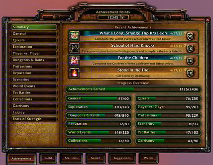WoW Achievement System