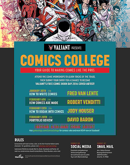 Valiant and Hastings Comics College