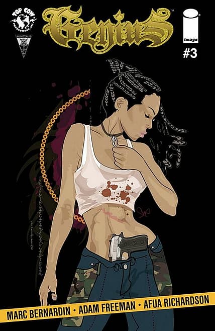 Spawn #3 comic book cover featuring a woman with an injury and holstered gun