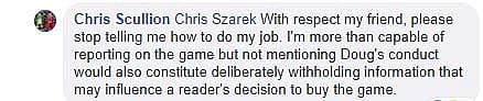 Chris Not Liking FB