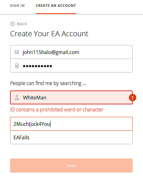 EA Origin censorship