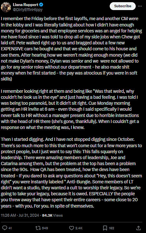 Bungie employee recalls leadership failures, layoffs, and mistreatment of staff