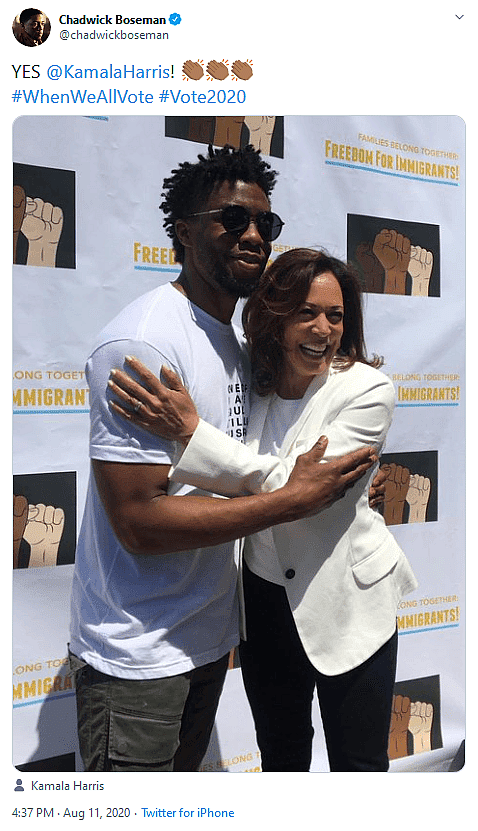 Journalists Use The Passing of Black Panther Actor Chadwick Boseman to Promote Vice Presidential Candidate Kamala Harris