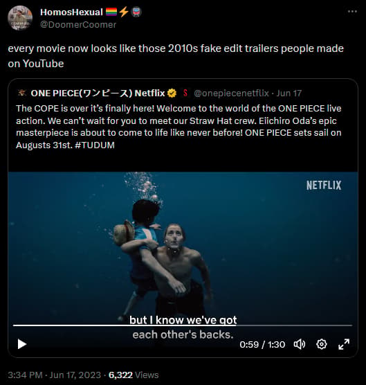 @DoomerCoomer weighs in  on the first trailer for Netflix's 'One Piece' 
