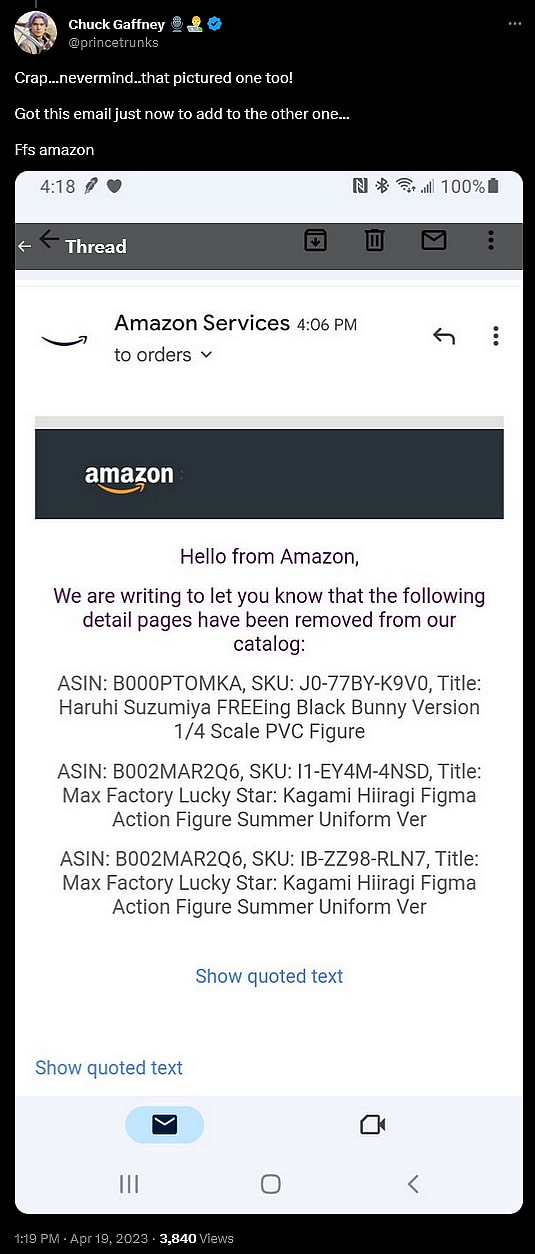 Charles Gaffney reveals Amazon's latest wave of anime figure bans