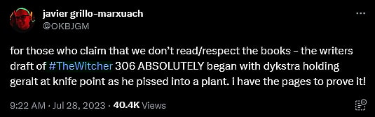 Javier Grillo-Marxuach weighs in on the changes made to the third season of Netflix's 'The Witcher'