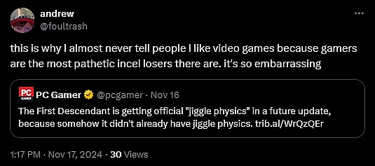 Critics chastise Nexon for adding jiggle physics to 'The First Descendant'.