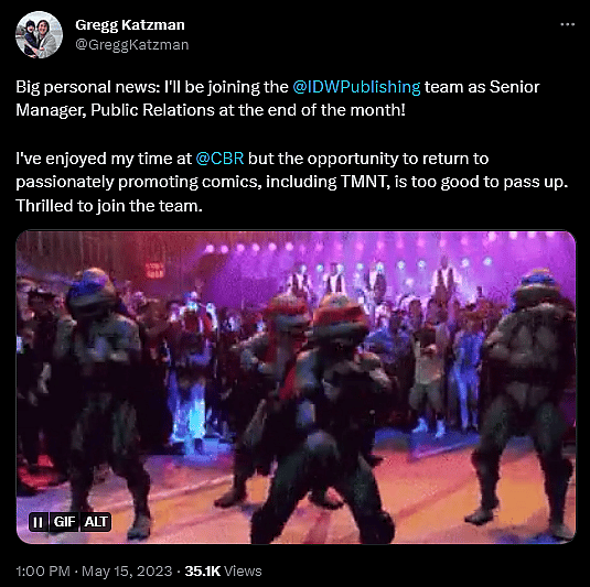 Gregg Katzman announces his departure from CBR