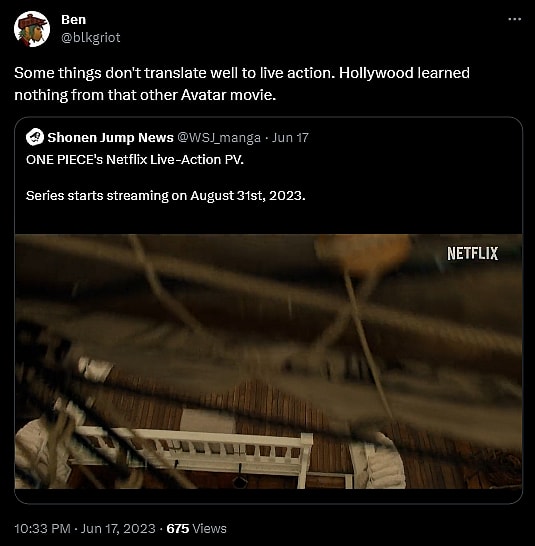 @blkgriot weighs in on the first trailer for Netflix's 'One Piece'