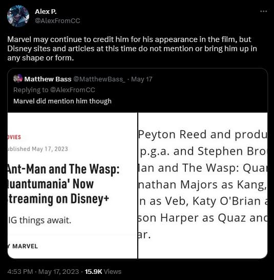 Alex Perez alleges a forthcoming update from Marvel regarding Jonathan Majors