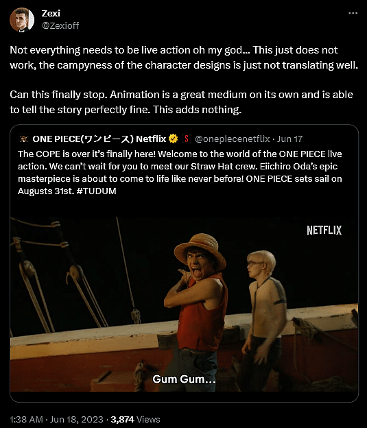 @Zexioff weighs in on the first trailer for Netflix's 'One Piece'