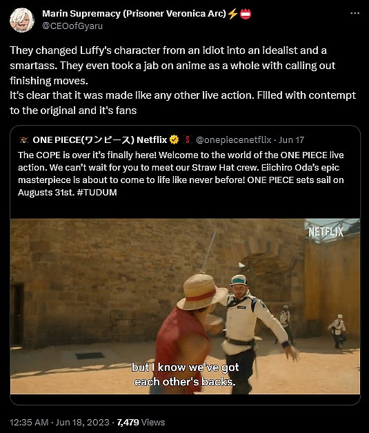 @CEOofGyaru weighs in on the first trailer for Netflix's 'One Piece'