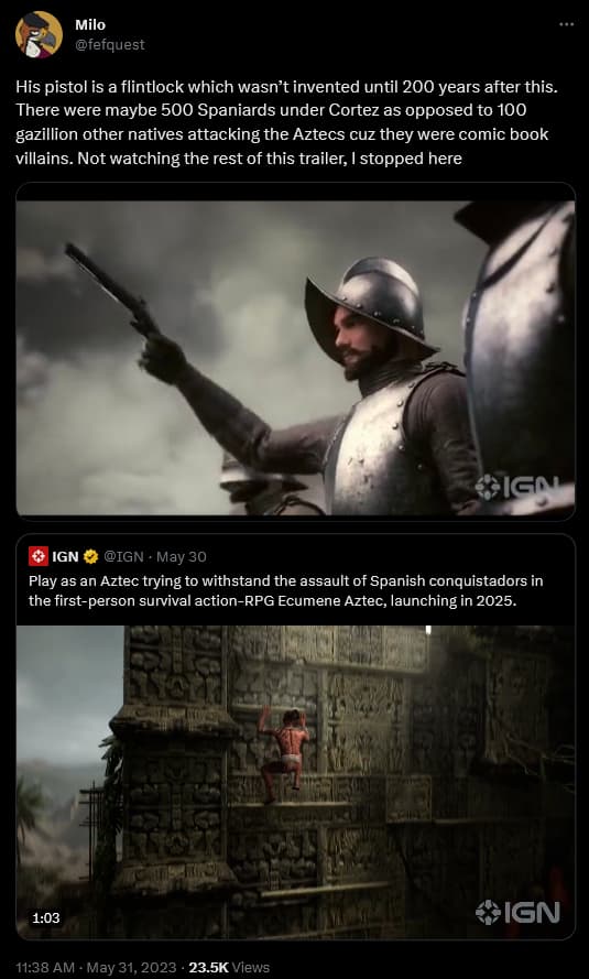 @fefquest weighs in on Ecumene Aztec