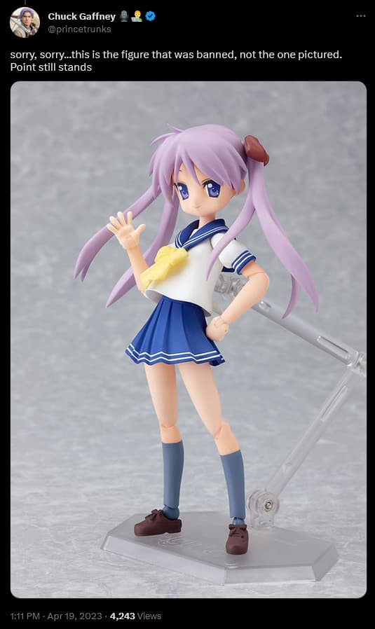 Charles Gaffney reveals Amazon's latest wave of anime figure bans
