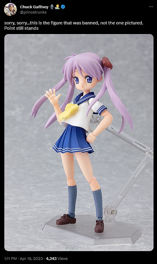 Charles Gaffney reveals Amazon's latest wave of anime figure bans