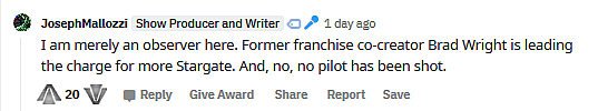 Stargate Writer Joseph Mallozzi Confirms Progress Being Made on New TV Series from Co-Creator Brad Wright!