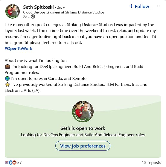 Striking Game Studios employees announce job losses via LinkedIn
