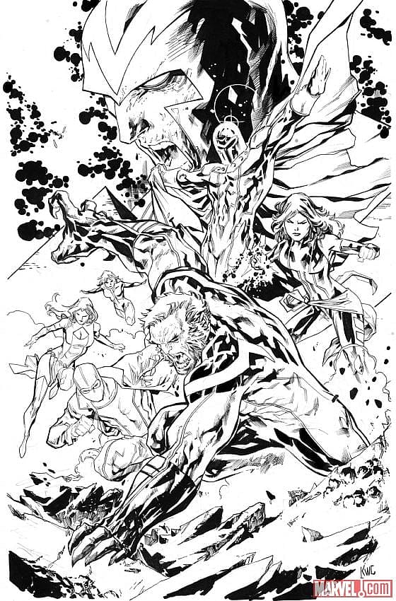 Uncanny X-Men #6 Variant Cover by Ken Lashley