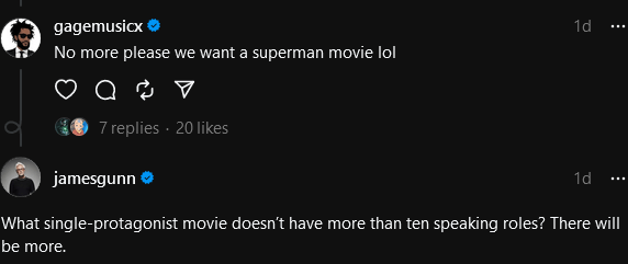 James Gunn discusses his plans for Superman: Legacy's cameos via Threads