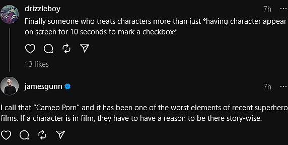 James Gunn discusses his plans for Superman: Legacy's cameos via Threads