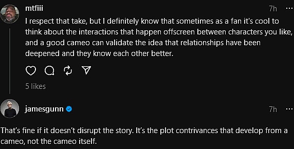 James Gunn discusses his plans for Superman: Legacy's cameos via Threads