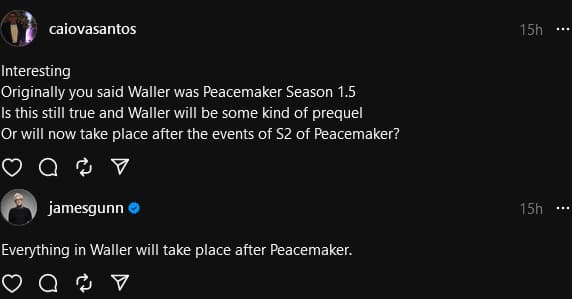 James Gunn weighs in on Peacemaker's place in the new DC cinematic continuity.