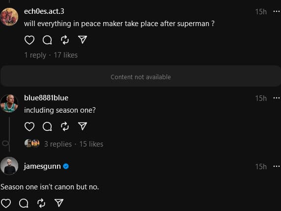 James Gunn weighs in on Peacemaker's place in the new DC cinematic continuity.