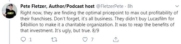 Around the Galaxy Podcast Cancels Episode Featuring Fandom Menace Member Drunk3P0 After Backlash - Fletzer Tweet 8/9