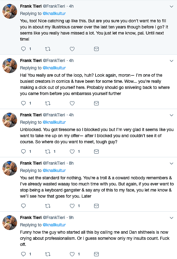 Harley Quinn writer Frank Tieri insults critic over Female Furies cover criticism