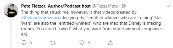 Around the Galaxy Podcast Cancels Episode Featuring Fandom Menace Member Drunk3P0 After Backlash - Fletzer Tweet 4/9