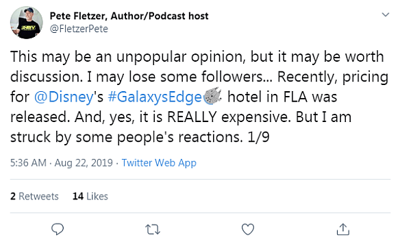 Around the Galaxy Podcast Cancels Episode Featuring Fandom Menace Member Drunk3P0 After Backlash - Fletzer Tweet 1/9