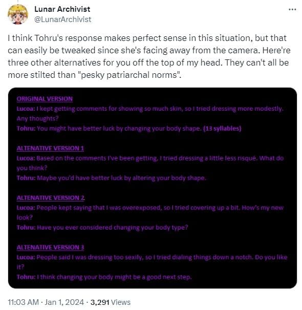 dragon maid tweet