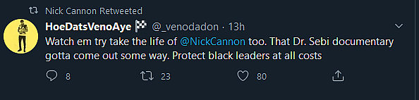 Nick Cannon retweet assassination 3
