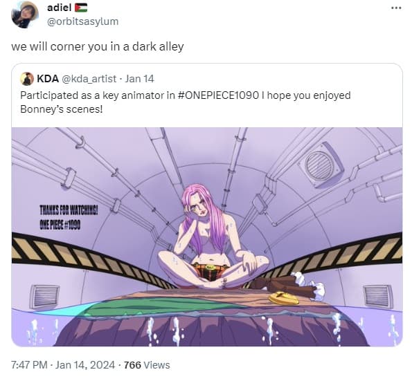 one piece bonney tweet