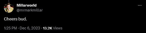 Mark Millar thanks Ethan Van Sciver