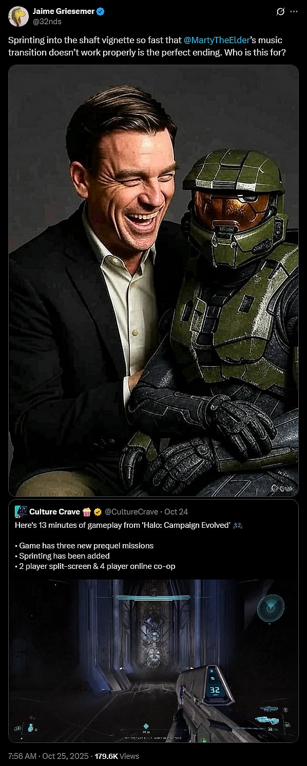 Original 'Halo: Combat Evolved' dev Jamie Griesemer weighs in on Halo Studios' upcoming 'Halo: Campaign Evolved' remake.