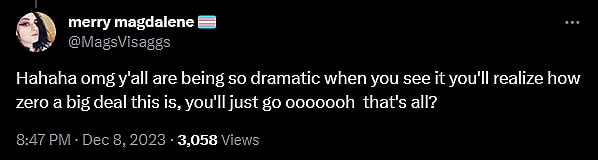 Magdalene Visaggio teases that she has 'transed' an upcoming character from a noted IP