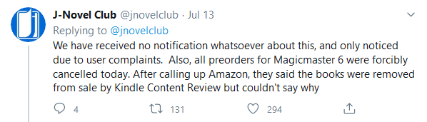 Amazon US Begins to Stealth Delists Various Light Novels and Manga from Kindle Service, including No Game No Life and Oreimo