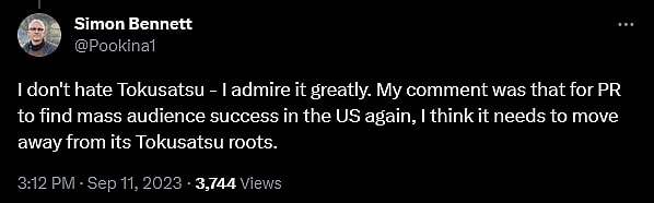 'Power Rangers' executive producer Simon Bennett says the franchise should divorce itself from 'Super Sentai'