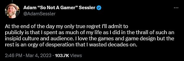 Adam Sessler melts down over his past G4 review of 'Baten Katos: Origins'